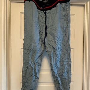 American Eagle Outfitters Blue Track Pants with Relaxed Fit